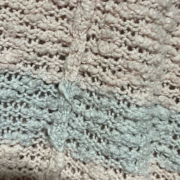 Free People Rugby Songbird Stripe Pullover SweaterSmall Pale Pink Pale Gray - Picture 9 of 15